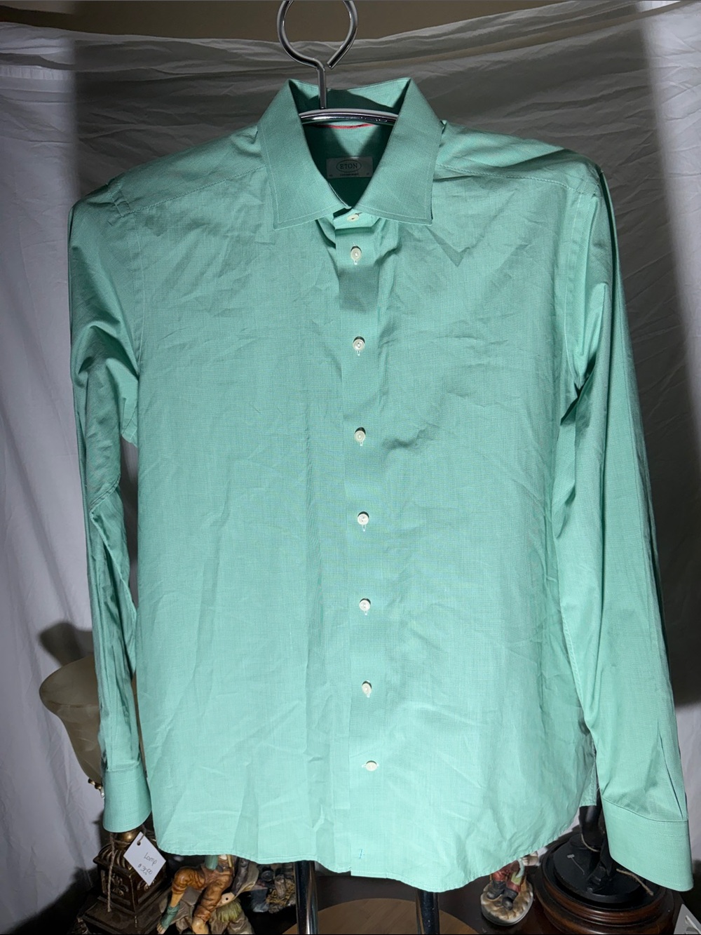 Eton Mint Green Dress Shirt with Point Collar